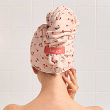 Load image into Gallery viewer, KITSCH - XL Hair Towel Wrap - Cherry Print
