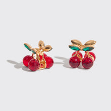Load image into Gallery viewer, KITSCH - Mini Rhinestone Claw Clips 2pc Set - Cherry