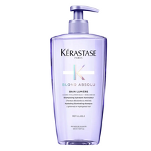 Load image into Gallery viewer, Kérastase Blond Absolu Bain Lumière shampoo value size 500ml front view on white background hydrating blonde cleansing care