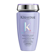 Load image into Gallery viewer, Kérastase Blond Absolu Bain Ultra-Violet purple shampoo front view on white background anti-brass blonde cleansing care