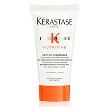 Load image into Gallery viewer, Kérastase Nutritive Nectar Thermique heat protectant cream travel size 50ml front view on white background for dry hair styling protection