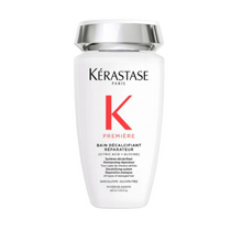 Load image into Gallery viewer, Kérastase Première Bain Décalcifiant Réparateur Shampoo full size on a white background, decalcifying repairing shampoo that gently cleanses and strengthens damaged hair.