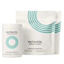 Load image into Gallery viewer, Nutrafol Women's Balance 3 month supply daily hair wellness supplement for women experiencing changes in hair density