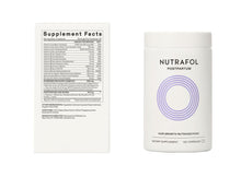 Load image into Gallery viewer, Nutrafol - Postpartum supplement white bottle with twist cap.
