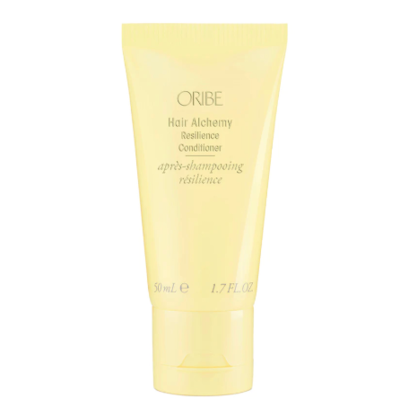 Oribe Hair Alchemy Resilience Conditioner for fragile weak hair — 1.7 oz travel size.