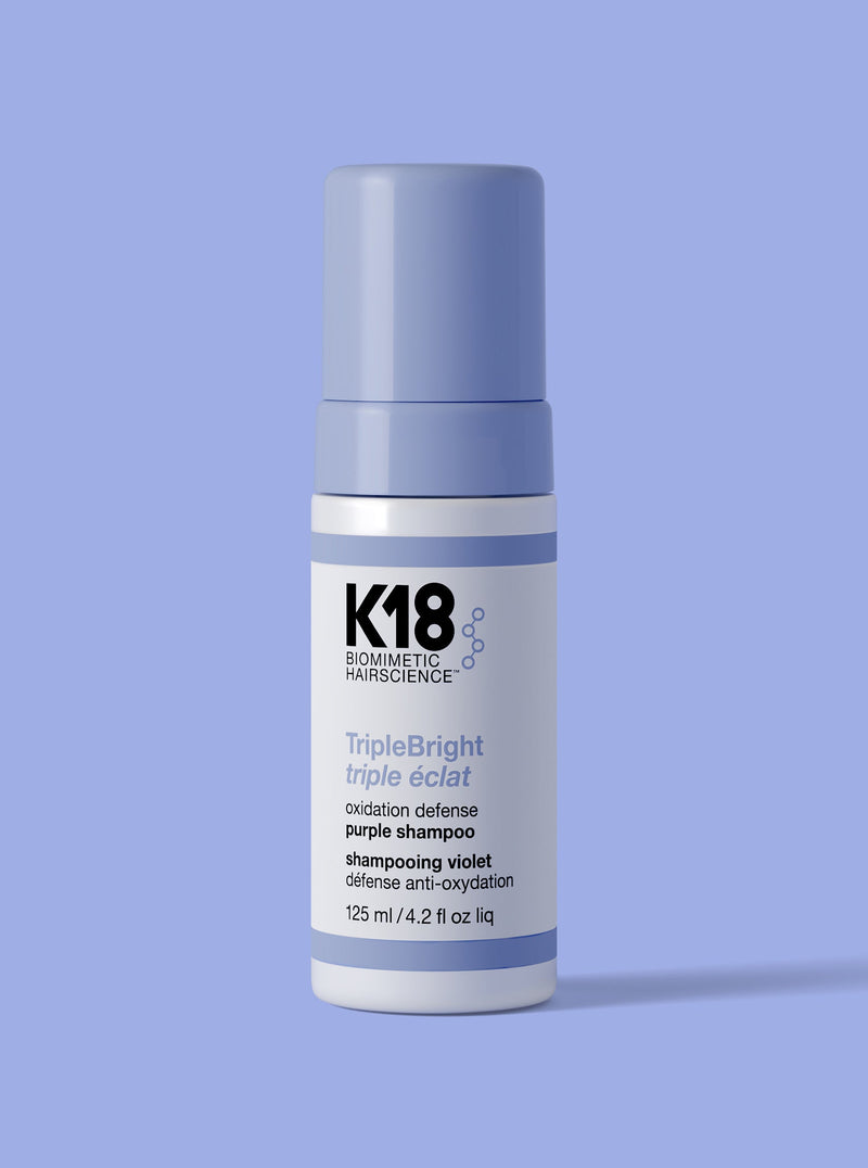 K18 TripleBright Oxidation Defense Purple Shampoo 4.2 oz bottle