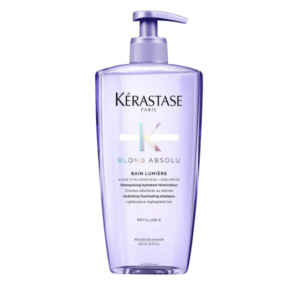 Kérastase Blond Absolu Bain Lumière illuminating shampoo for blonde hair — 500ml value size.
