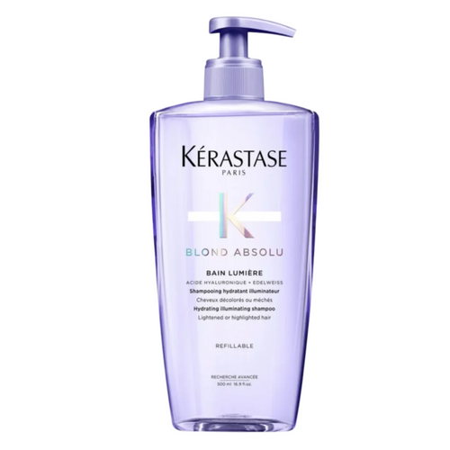 Kérastase Blond Absolu Bain Lumière illuminating shampoo for blonde hair — 500ml value size.