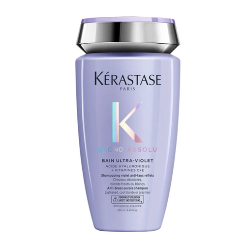 Kérastase Blond Absolu Bain Ultra-Violet purple shampoo for blonde and grey hair.