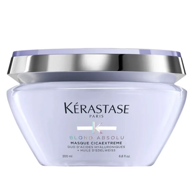 Kérastase Blond Absolu Masque Cicaextreme restorative hair mask for sensitized blonde hair.
