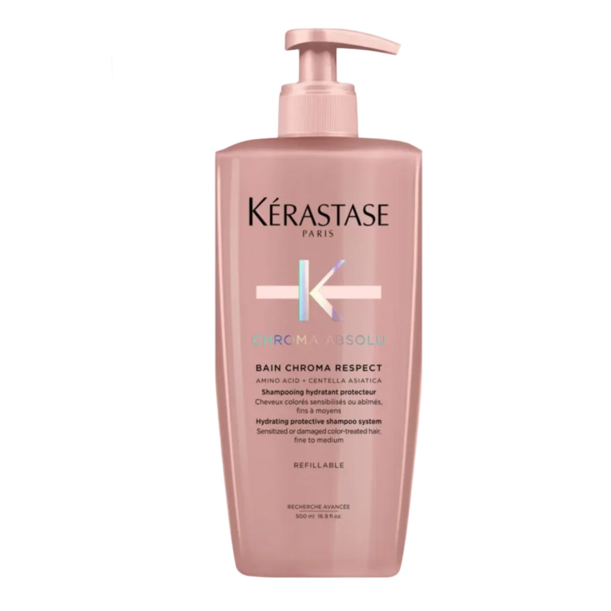 Kérastase Chroma Absolu Bain Chroma Respect sulfate free shampoo for fine to medium color treated hair — 500ml value size.