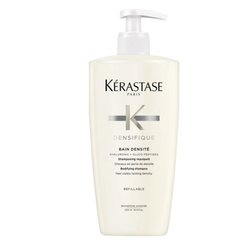 Kérastase Densifique Bain Densité shampoo for fine or thinning hair — 500ml value size.