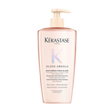 Kérastase Gloss Absolu Bain Crème Hydra-Glaze shampoo for thick frizz prone hair — Value Size 500 ml.