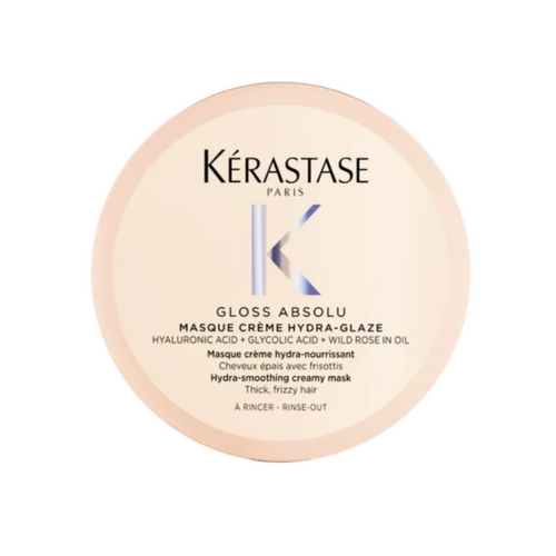 Kérastase Gloss Absolu Masque Crème Hydra-Glaze mask for thick frizz prone hair — 75ml travel size.