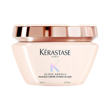 Load image into Gallery viewer, Kérastase Gloss Absolu Masque Crème Hydra-Glaze Anti-Frizz Hair Mask for deep hydration, smoothing, frizz control, and high-shine results

