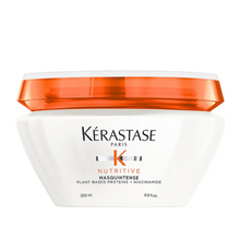 Load image into Gallery viewer, Kérastase Nutritive Masquintense full size 200ml on a white background, ultra-nourishing hair mask for dry fine-to-medium hair that delivers softness, hydration, and shine.
