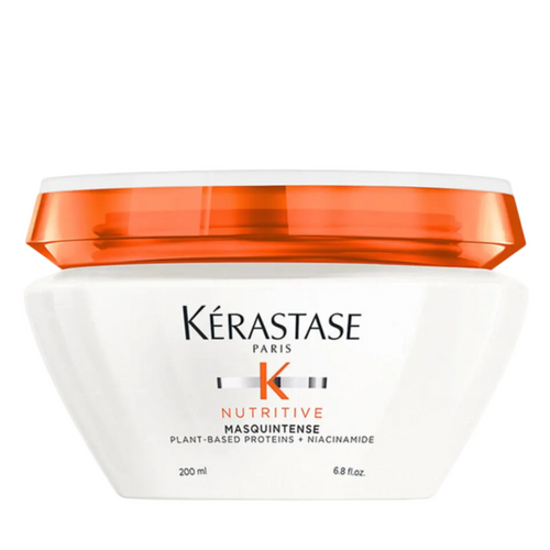 Kérastase Nutritive Masquintense full size 200ml on a white background, ultra-nourishing hair mask for dry fine-to-medium hair that delivers softness, hydration, and shine.