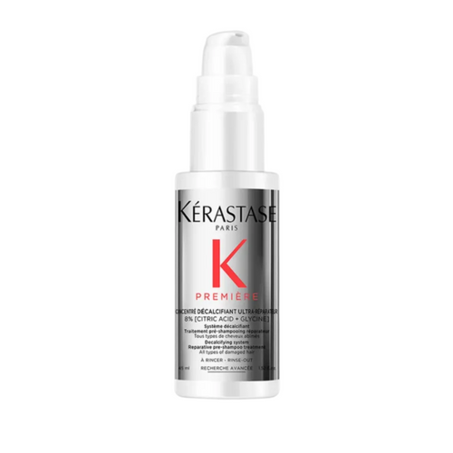 Kérastase Première Concentré Décalcifiant Ultra-Réparateur pre shampoo treatment for damaged hair — 45ml travel size.