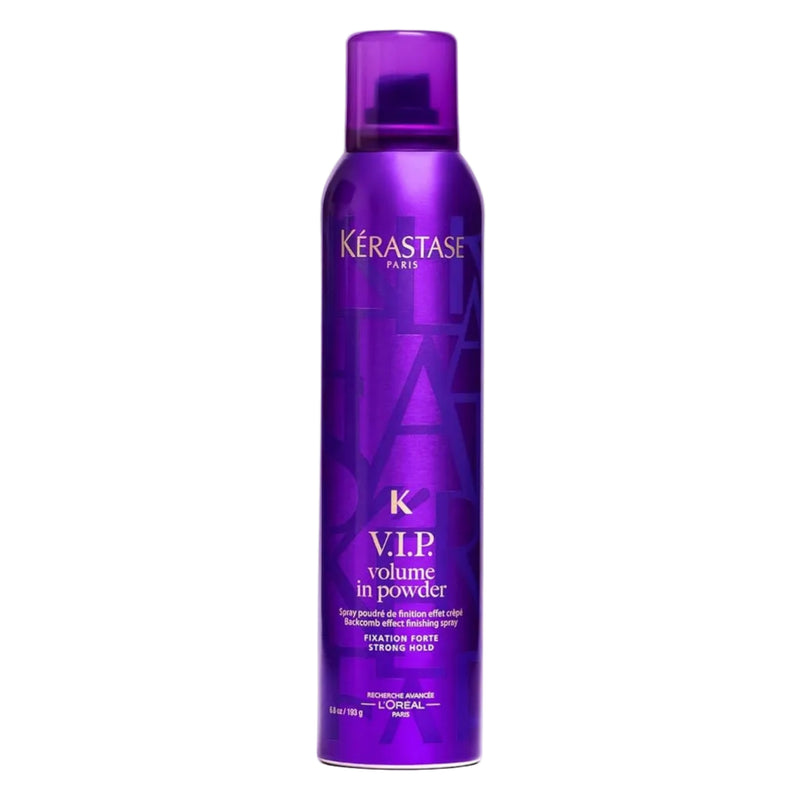 Kérastase Volume in Powder Texturizing Spray full size 6.8oz on a white background, lightweight volumizing spray that creates instant body, texture, and flexible hold.