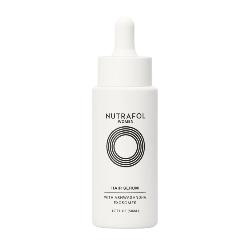 Nutrafol Hair Serum for Women dropper bottle with ashwagandha exosomes