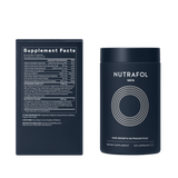 Nutrafol Men hair growth nutraceutical bottle with product carton