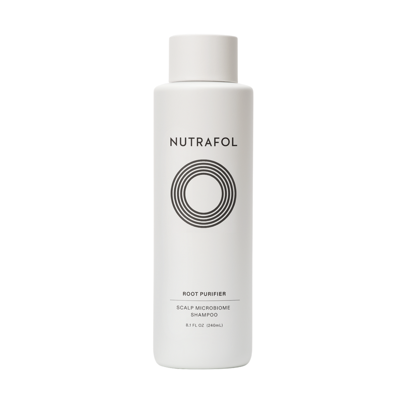 Nutrafol Root Purifier Scalp Microbiome Shampoo bottle, 8.1 fluid ounces