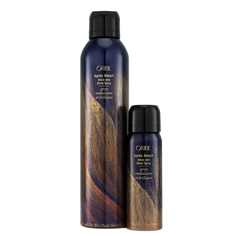 Oribe Après Beach Wave and Shine Spray full size and travel size bottles