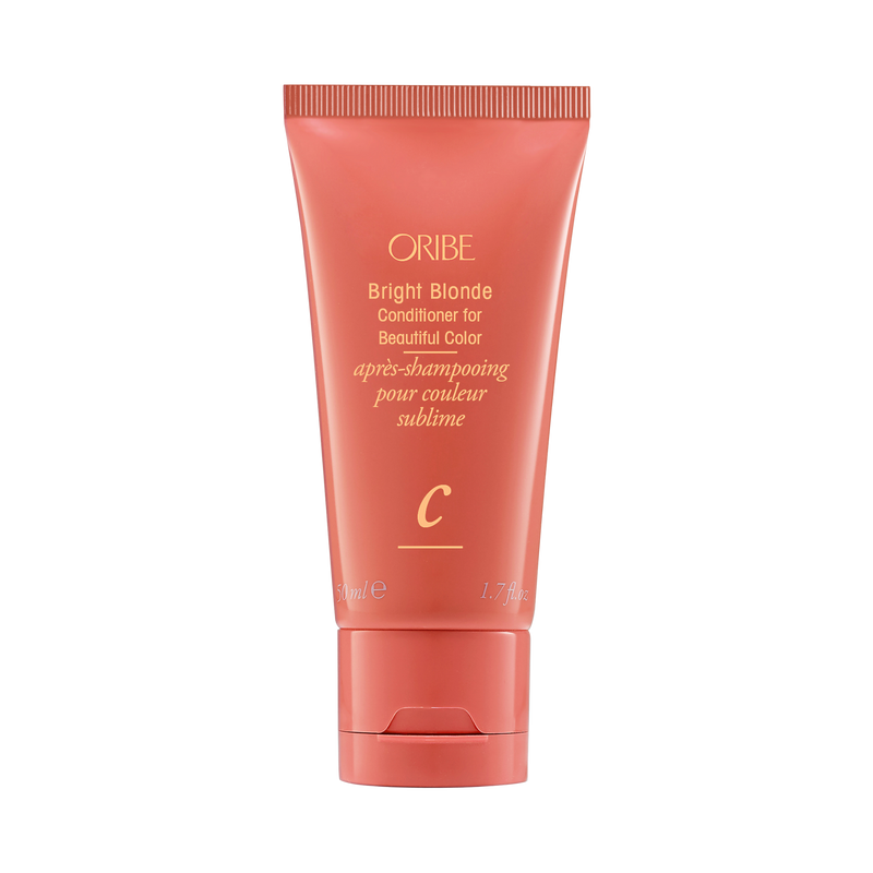 Oribe Bright Blonde Conditioner travel size for Beautiful Color for softness, brightness, and care for blonde and highlighted hair.