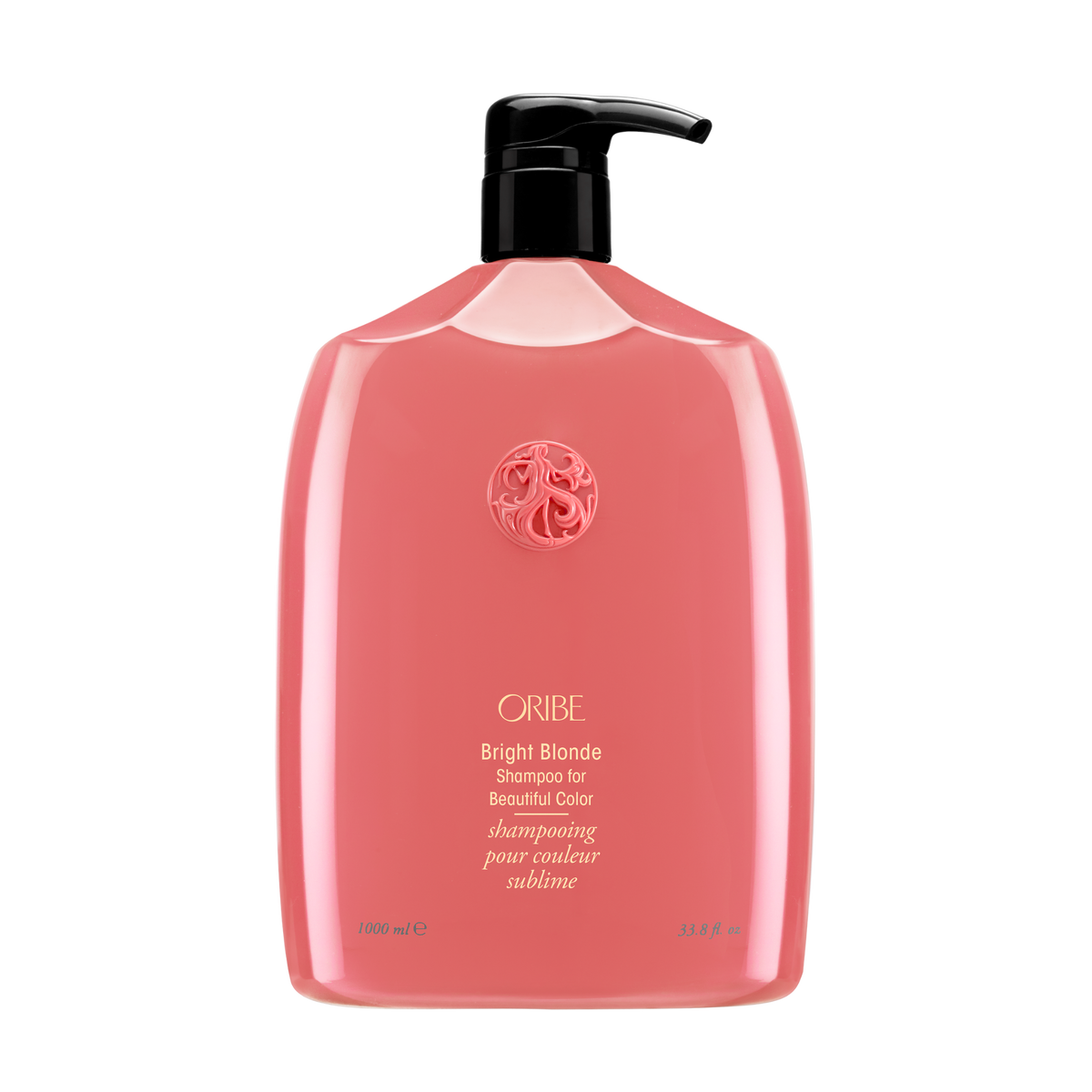 Oribe Bright Blonde Shampoo liter size for Beautiful Color for brightening and caring for blonde and highlighted hair.