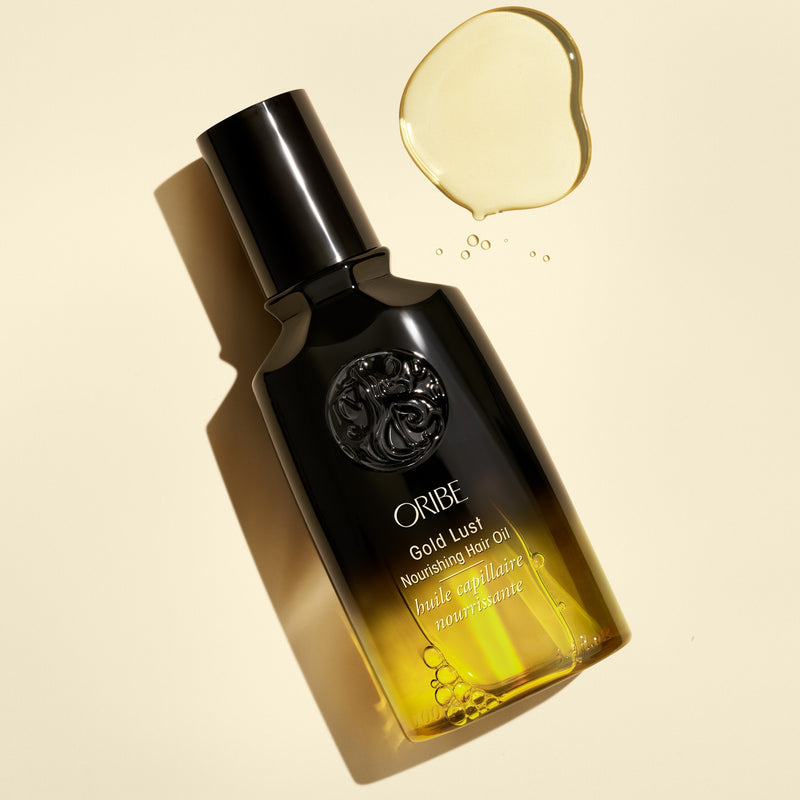 Oribe Gold Lust Nourishing Hair Oil with golden oil texture
