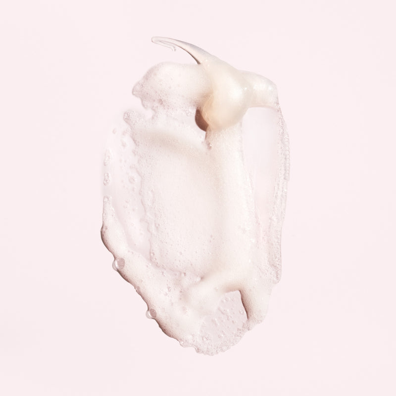 Foaming texture of Oribe Serene Scalp Anti-Dandruff Shampoo