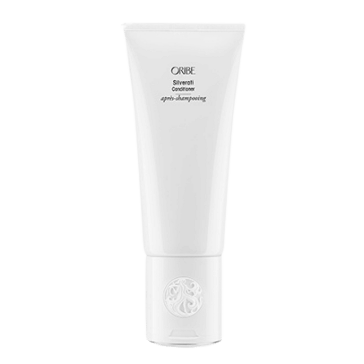 Oribe Silverati Conditioner for softness, shine, and care for silver, gray, and white hair.