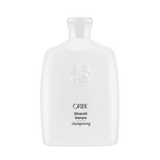 Oribe Silverati Shampoo 8.5 oz in its sculpted white bottle with embossed crest, shown upright from the front on white