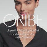 Oribe Supershine Smoothing Wax Stick product video showing smooth flyaway control, polished shine, and a sleek finished style.