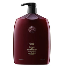 Load image into Gallery viewer, Oribe - Shampoo for Beautiful Color red bottle. Liter sized with black pump top
