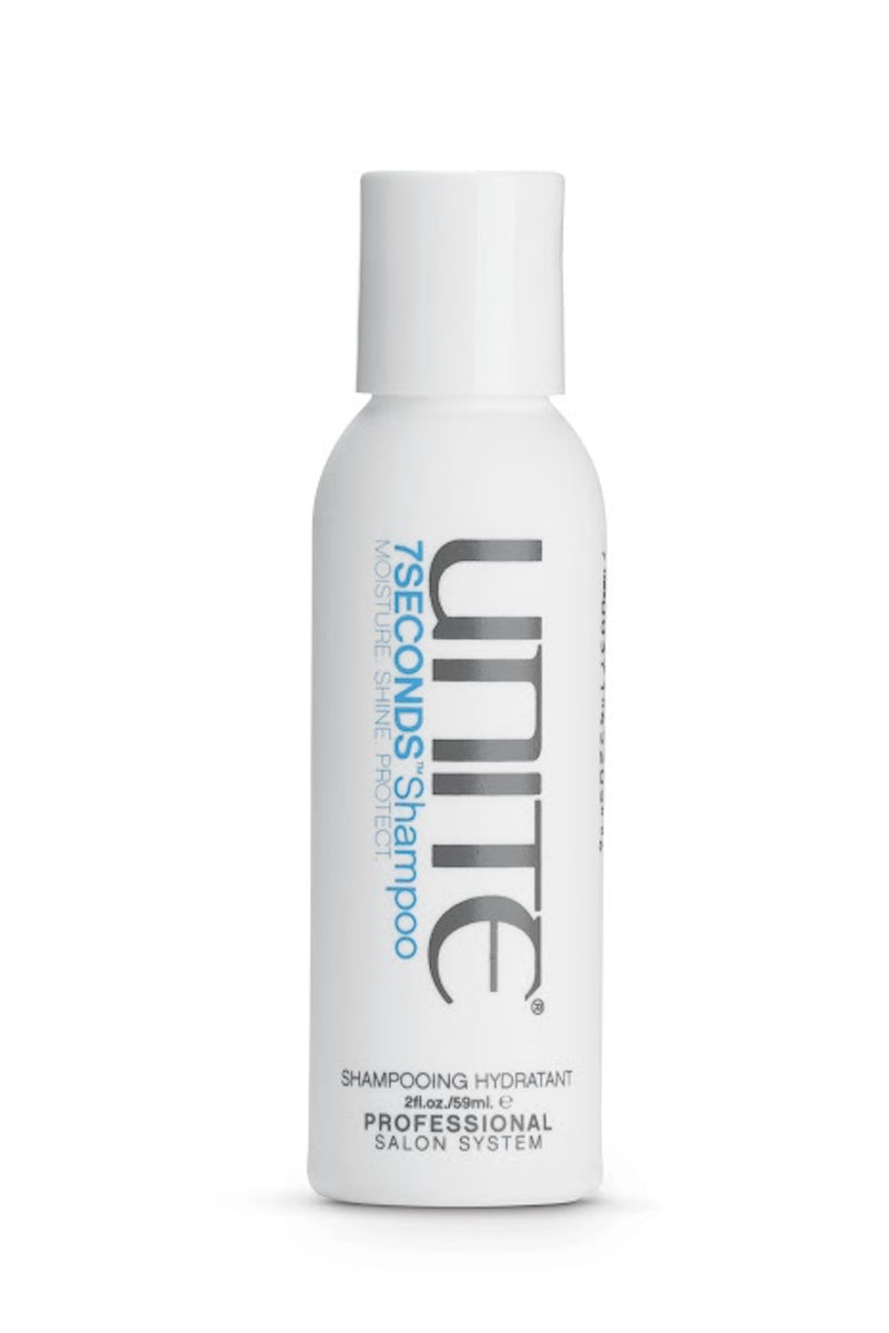 Unite - 7Seconds Shampoo white bottle 2 oz. with flip cap.