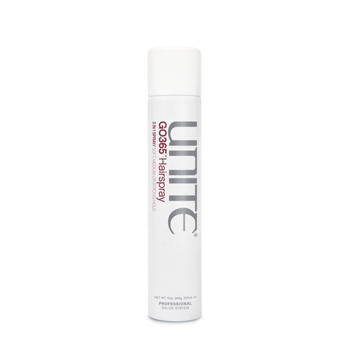 UNITE - GO365 10 oz white aerosol hairspray bottle