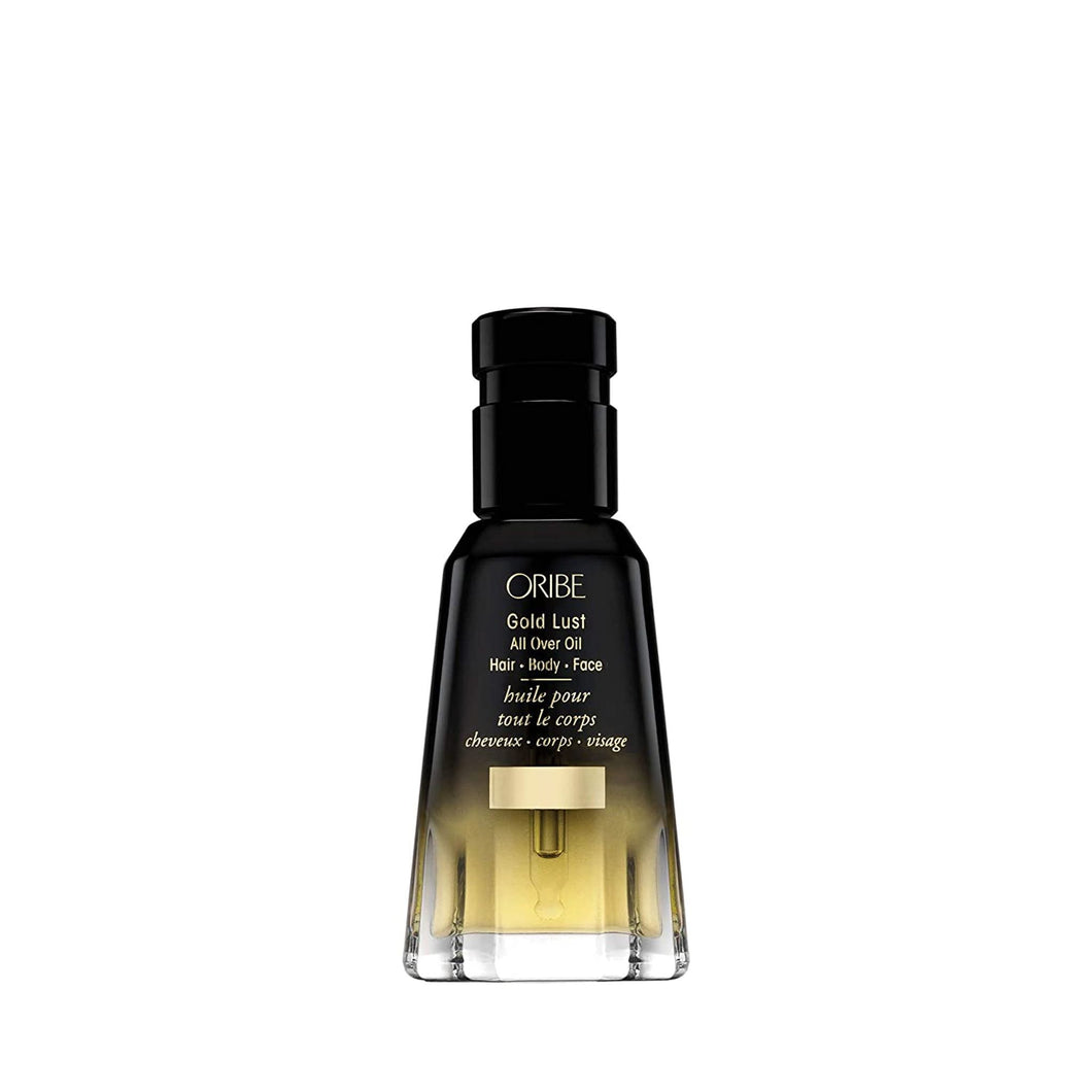 Oribe - Gold Lust All Over Oil in glass black to gold ombre bottle with black top