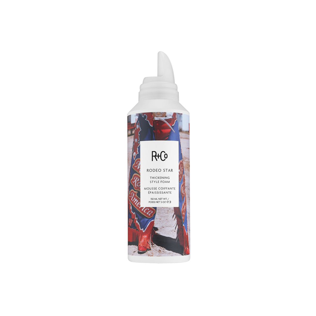 R+CO - RODEO STAR Mousse bottle with red and blue 