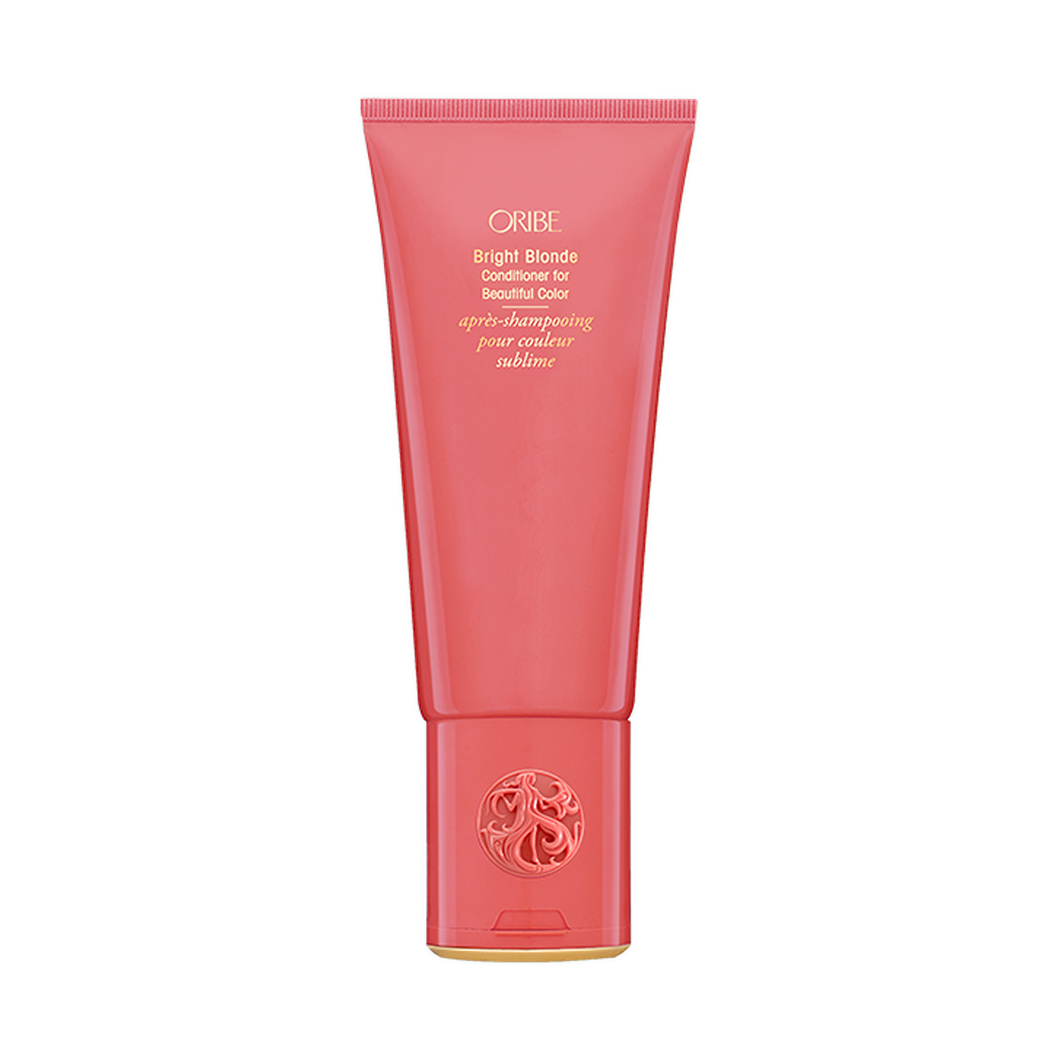 Oribe - BRIGHT BLONDE Conditioner bottle bright pink color with bottom flip top cap