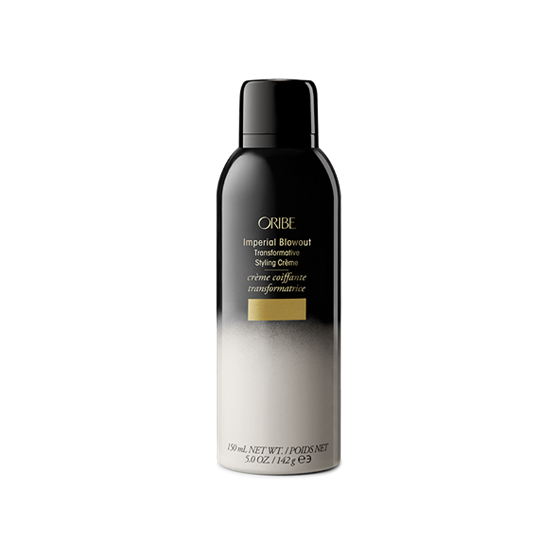 Oribe - Imperial Blowout black to gold and white ombre bottle with black lidded top