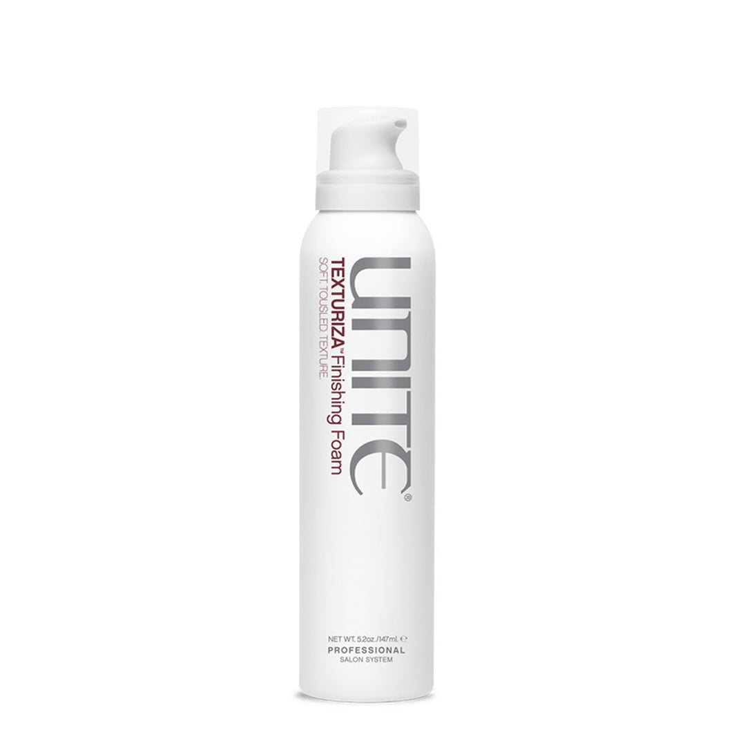 Unite - TEXTURIZA Finishing Foam  white bottle with foam pump top and clear lid