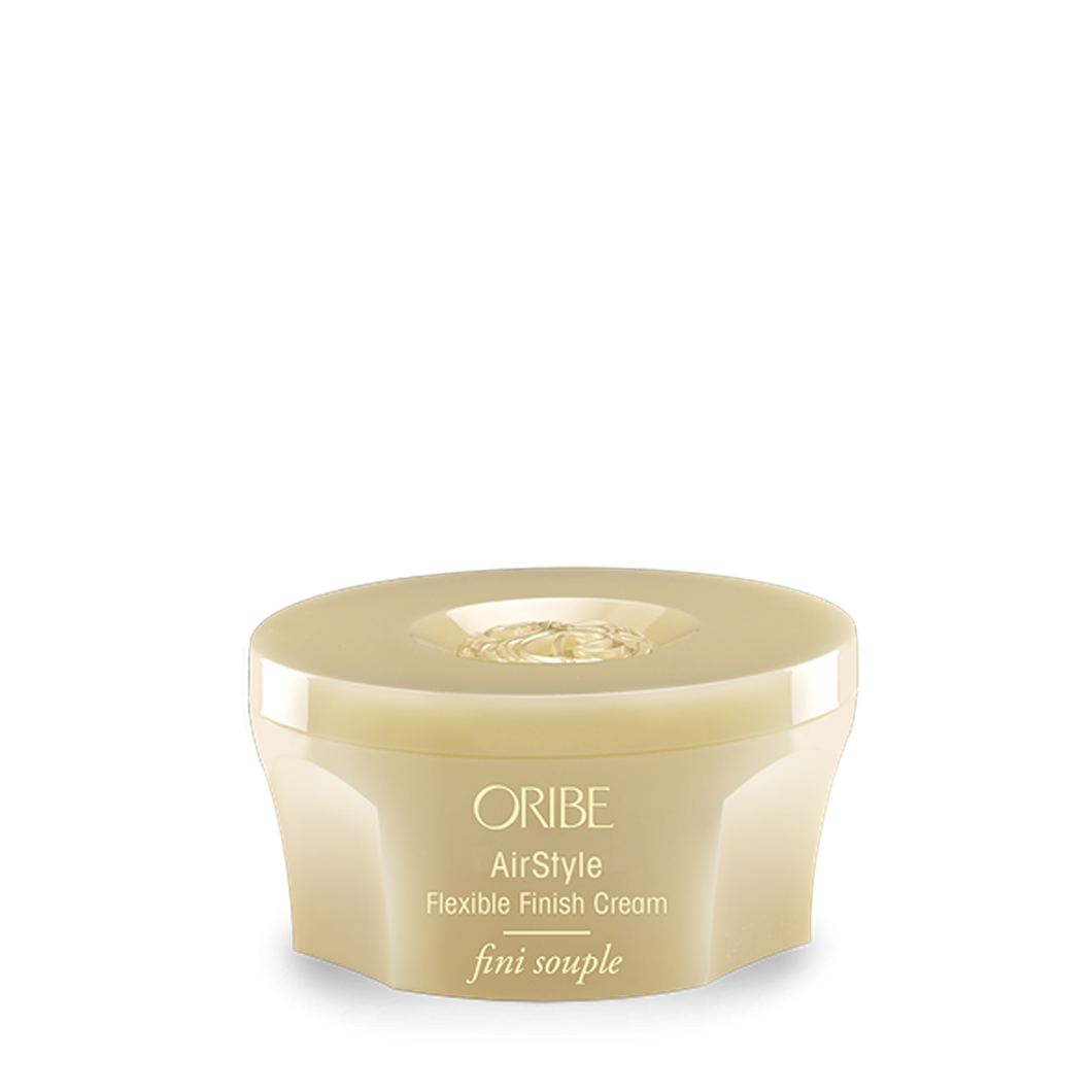 Oribe - AIRSTYLE Finish cream tan circular container with twist open top