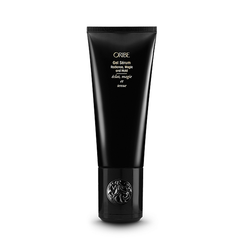 Oribe - Gel Serum black bottle with flip top cap on bottom