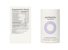 Load image into Gallery viewer, Nutrafol - Postpartum supplement white bottle with twist cap.
