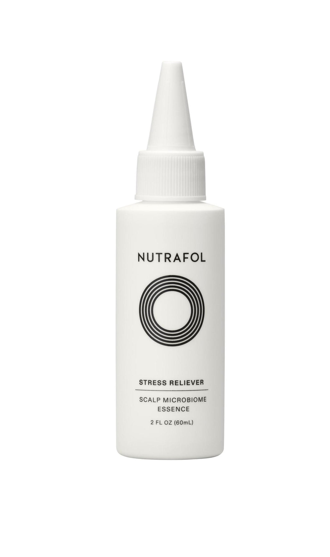 Nutrafol - Stress Reliever Essence white twist top bottle.