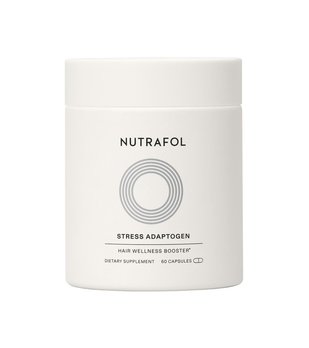 Nutrafol - Stress Adaptogen white bottle with twist top.