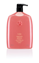 Load image into Gallery viewer, Oribe - BRIGHT BLONDE Conditioner bottle bright pink color with black pump top 
