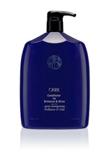 Load image into Gallery viewer, Oribe - Conditioner for Brilliance &amp; Shine blue rounded liter bottle with black pump top
