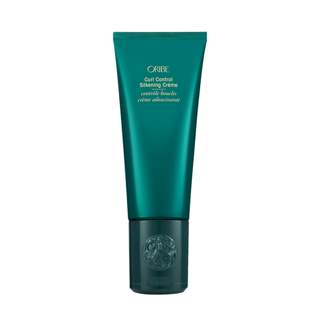 Oribe - Curl Control Creme green bottle with flip top cap on bottom